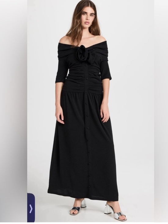 TACH Dresses & Skirts - Tach Clothing Adalena Knotted Maxi Dress Black Off The Shoulder